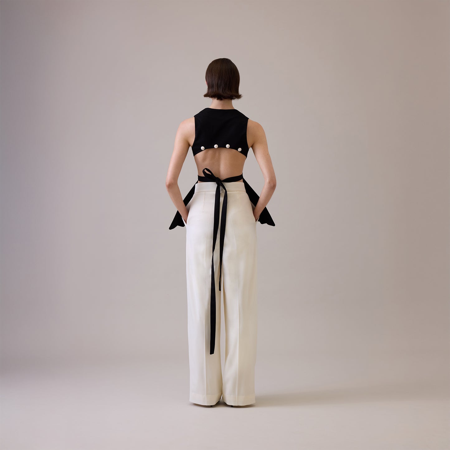 Open Back Wrap Waistcoat